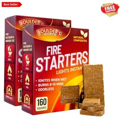 Fast Igniting Fire Starter Cubes – 320 Count for BBQ & Camping Essentials