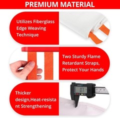 SecuCaptain Emergency Fire Blanket for Home – 60″x60″ 60"x60", Red