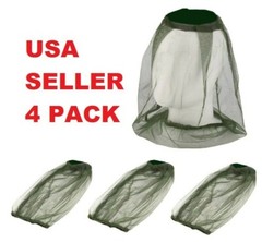 4 Pk Mosquito Head Net Mesh Face Neck Protection from Insects Flies US Seller