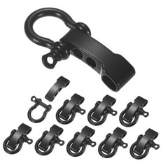 Paracord Bracelet Shackle Buckle [PCS] – Adjustable Metal O Bow 10 Black