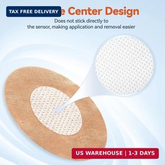 Freestyle Libre 3/Libre 3 Plus Sensor Covers, Non-Adhesive Center, Acrylic Press