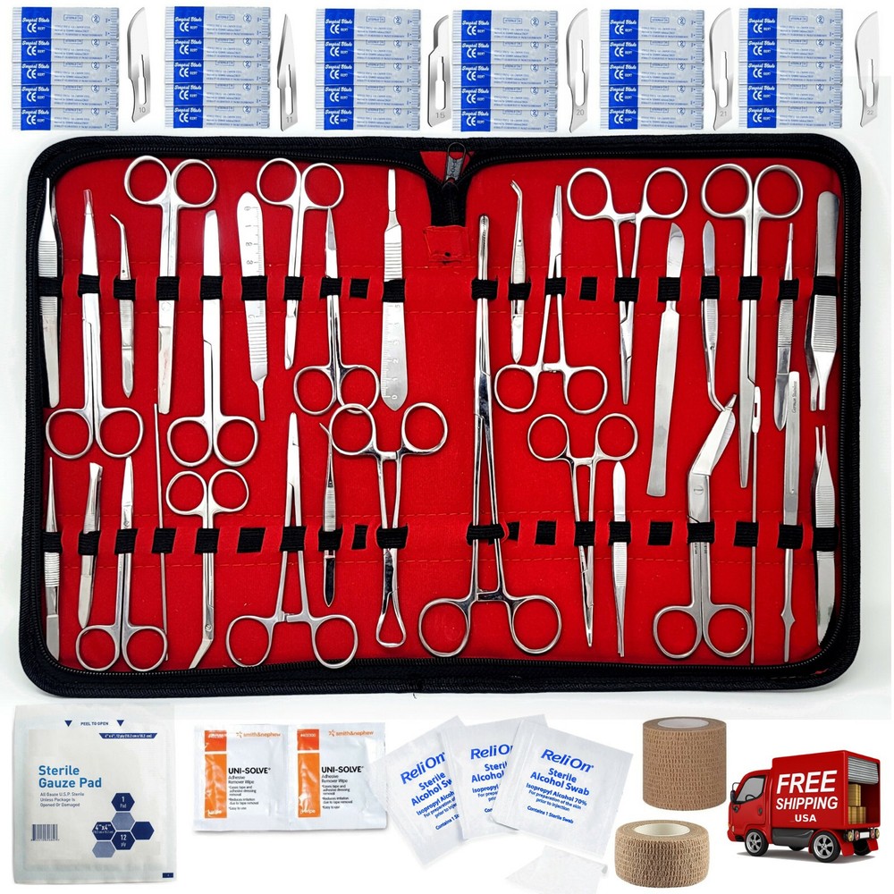 First Responder Paramedic Trauma Emergency Medical KIT FULLY STOCKED Twofold Bag