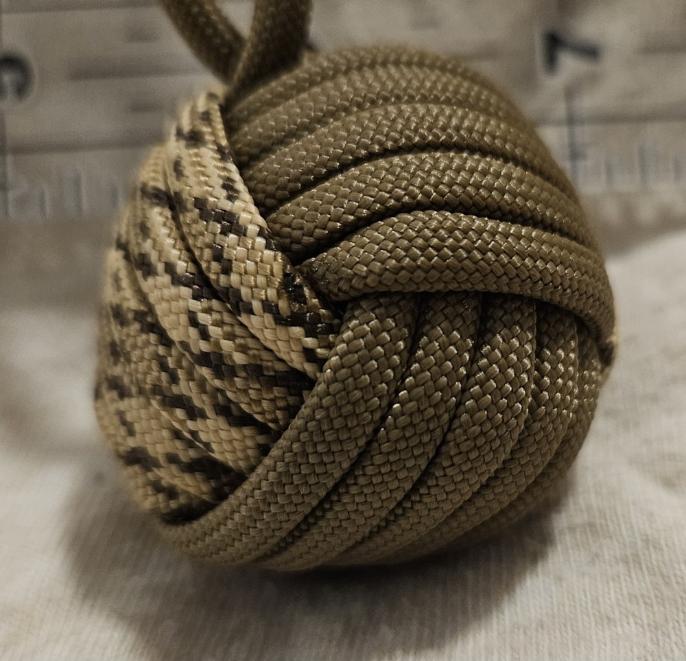 550 Paracord 1″ Nautical Ball Decorative Monkey’s Fist 5″, Key Fob/Chain