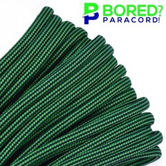 Neon Green and Black Stripe – 50 FT – 550 Paracord Rope 7 strand Parachute Cord