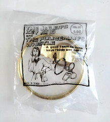 Vintage Jailers Key Ring & Policeman’s Safety Alert Whistle Taiwan