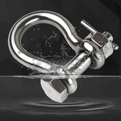316 Stainless Steel Shackle 5/16″ Clevis Shackle with 3/8″ Bolt Pin Bow Ancho…