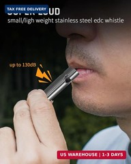 TISUR Loud Emergency Whistles,130db+ Lifeguard Safety Whistle Keychain for Survi