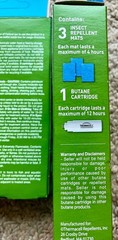 Thermacell Mosquito Repellent 12hrs Refill Packs 3 Mats 1 Butane Cart. Lot of 2