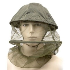 U.S. Military Surplus Mosquito Head Net Olive Drab Used Nylon Metal Wire Frame