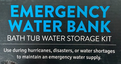 Emergency Water Bank Storage & Pump Heavy Duty 65-Gallon Easy Use BPA Free NEW