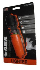 EXOTAC ORANGE FIRESLEEVE WATERPROOF FLOATING LIGHTER CASE 005005 Made in USA NWT