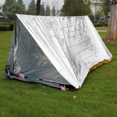 2 Person Emergency Life Tent Outdoor Survival Shelter Tube Tent Blanket Rope