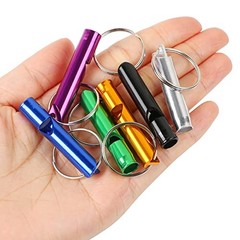 MIDELONG 12 pcs Emergency Whistle with Key Chain, Aluminum Extra Loud Safety