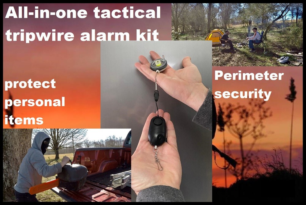 Camp Guardian Trip wire alarm W/ waterproof kit & 85ft of Trip wire on reel