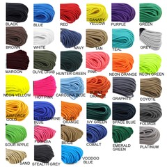 ATWOOD USA Paracord 550 Type III 7Strand 4mm AUTHENTIC small batch 40+ colours