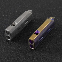 EDC Titanium Emergency Whistle Survival Safety Whistle Double Tubes Outdoor Gift