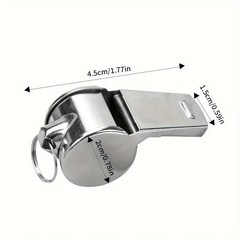 Loud Stainless Steel Sports Whistle with Black Lanyard – Safety Coach Whistle