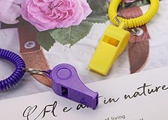 PENTA ANGEL Sport Whistle with Bracelet 6pcs Loud Clear Plastic Whistles with