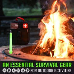12Pcs Survival Emergency Glow Sticks 6 Inches Light Sticks for First Aid Kit