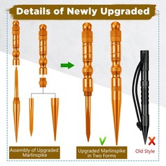 Paracord FID Knotter Tool Set Stainless Steel Marlinspike Stitching Needle 12PC