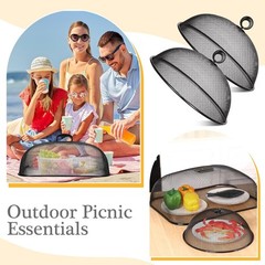 Hicarer 8pc Metal Mesh Food Cover Set-Extra Large 18.5″ & 11″ Dome Picnic Covers