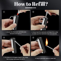 Permanent Match Lighter, Wateproof Matchstick, Multi-Pack Keychain Matches Li…