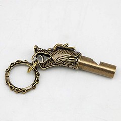 1 PCS Keychain Portable Emergency Survival Whistle, Vintage Whistle, Bronze