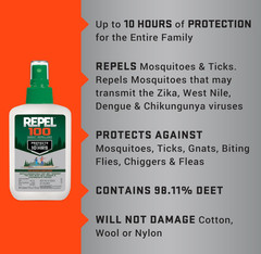 Repel 100 Insect Repellent, 4 Ounces, With DEET, 10-Hour Protection Long-Lasting