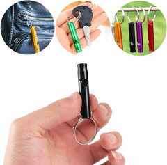 Emergency Whistle with Keychain Aluminum Surviva lChain 50-200