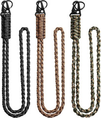 3 Pieces Heavy Duty Paracord Lanyard Keychains Braided 550 Lanyard Keychain with
