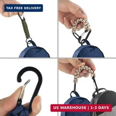 6 Pack Paracord Keychain with Carabiner Braided Lanyard Key Chain Paracord Carab