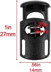 Paracord Planet Ellipse Spring Cord Lock 1/4 Inch Plastic for Paracord Clothing