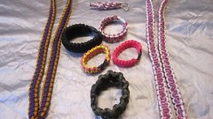 Bulk Lot Paracord 550 cord. Neck Lanyard. Wrist ID strap. key chain. Handmade #1