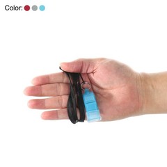 3 Plastic Sports Whistles with Lanyard and Mouth Grip, Super Loud, Light Blue