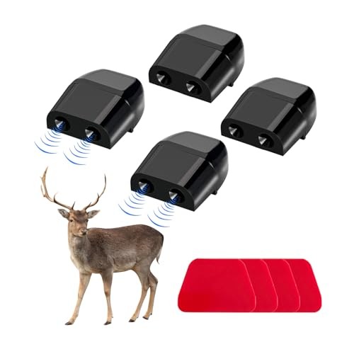Deer Whistles for Car, Automotive Deer Warning Whistle Devices, 4 PCS Black