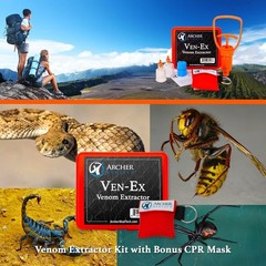 Ven-Ex Snake Bite Kit & Bee Sting Kit – Portable Venom Extractor for Humans a…