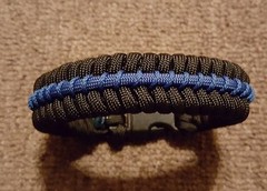 Thin Blue Line Police Paracord Survival Bracelet