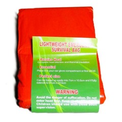 Emergency Survival Bag Blanket 84×36 in Orange Thermal Insulation All‑Weather