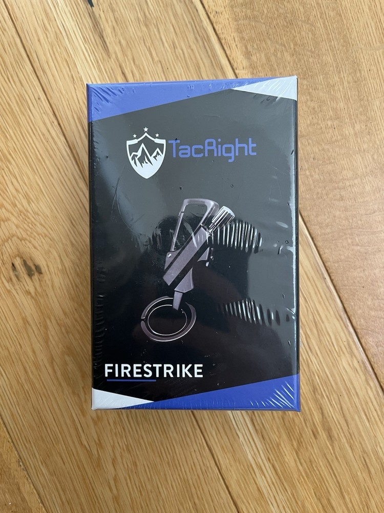TacRight Fire Strike Key Chain Permanent Match Flint Fire Starter EDC Survival