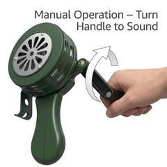 Hand Crank Siren Horn, Hand Loud Crank, Emergency Safety Manual Siren,