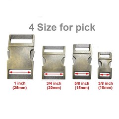4pcs 10mm 15mm 20mm 25mm Metal Side Release Buckles for Pet Dog Cat Collar DIY