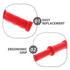 2Pcs Durable Plastic Rocking Horse Handles Universal Toddler Toy Replacement Red