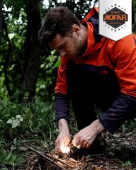Rugged All-Weather Fire Steel with Whistle: Camping & Hiking Essential – AF-381