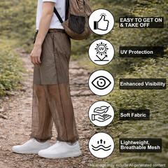 No-See-Um Mesh Mosquito Jacket Mosquito Pant for Outdoor, Multiple Sizes to Fit