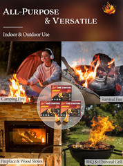 Nvkrvks Fire Starter Squares 192, Natural & Odourless Firestarters Cubes for Cam