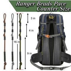3pcs Ranger Beads pace Counter for Hiking,Long Distance Swimmers Counter,Consist