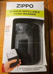 Zippo 12-Hour Black Matte Refillable Hand Warmer, 40334