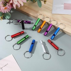 TIESOME 35 Pcs Whistle Keychain, Aluminum Extra Loud Emergency Safety Whistles