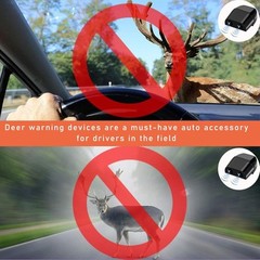 8 PCS Deer Whistles for Car, Automotive Warning Whistle 8 PCS, Black
