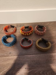 LOT: (6) Paracord Survival Bracelet – Handmade Multicolor – Outdoor Camping Hike